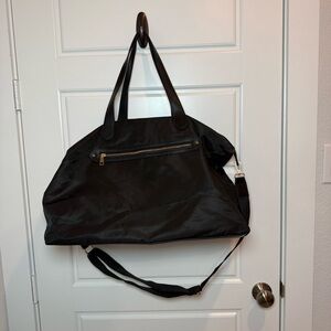 A New Day Black Nylon Tote with Zipper Pockets